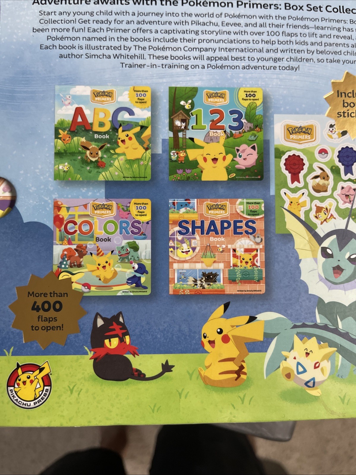 Pokémon Primers: 4 Book Box Set Collection Colors,ABC,123,Shapes