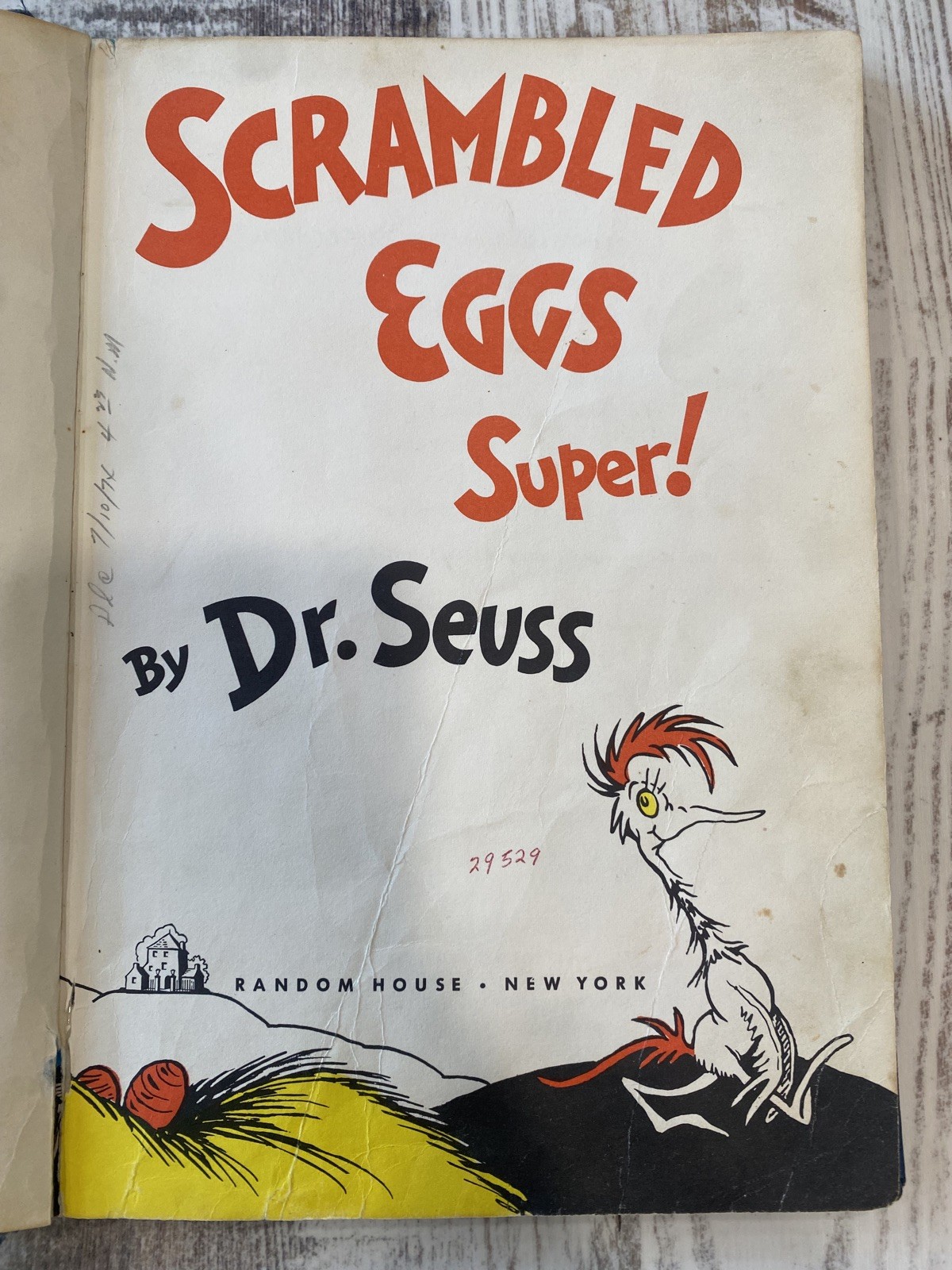 RARE Cover Scrambled Eggs Super! By Dr. Seuss ACCEPTABLE 1st EDITION 1953 BANNED