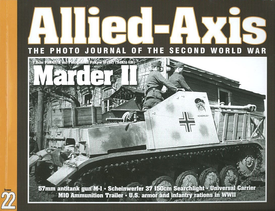 ALLIED-AXIS 22 MARDER II / 57mm ANTI-TANK GUN / GERMAN 150cm SEARCHLIGHT / M15A1