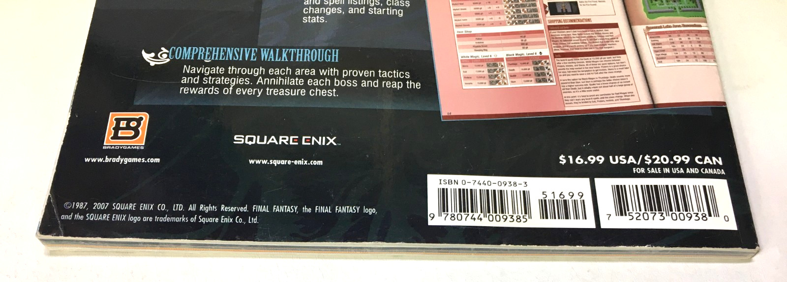 Final Fantasy [Bradygames Official Strategy Guide] (20th Anniversary) Paperback