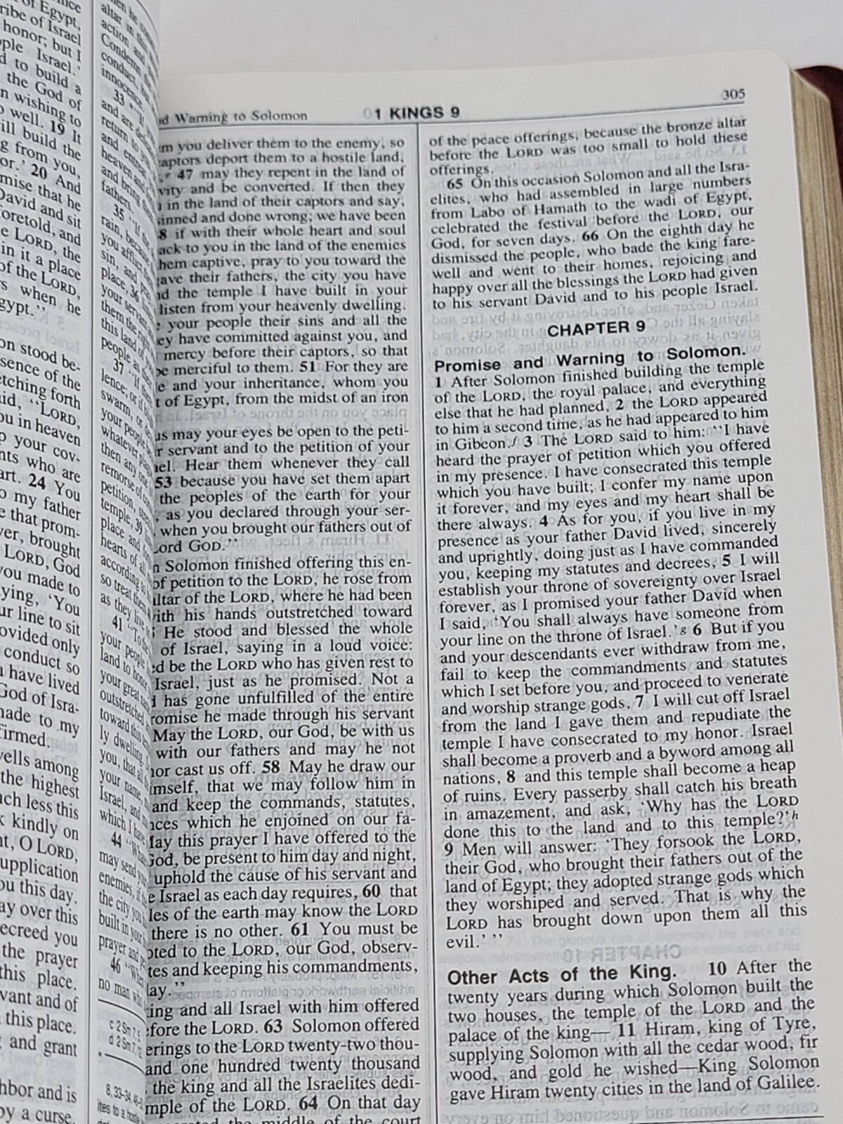 Holy Bible New American Red Letter Official Catholic World Press 1997