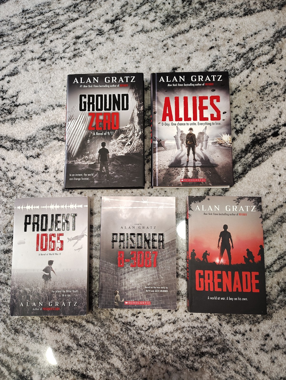 5 Book Lot ALAN GRATZ Ground Zero, Allies, Projeckt 1065, Grenade,