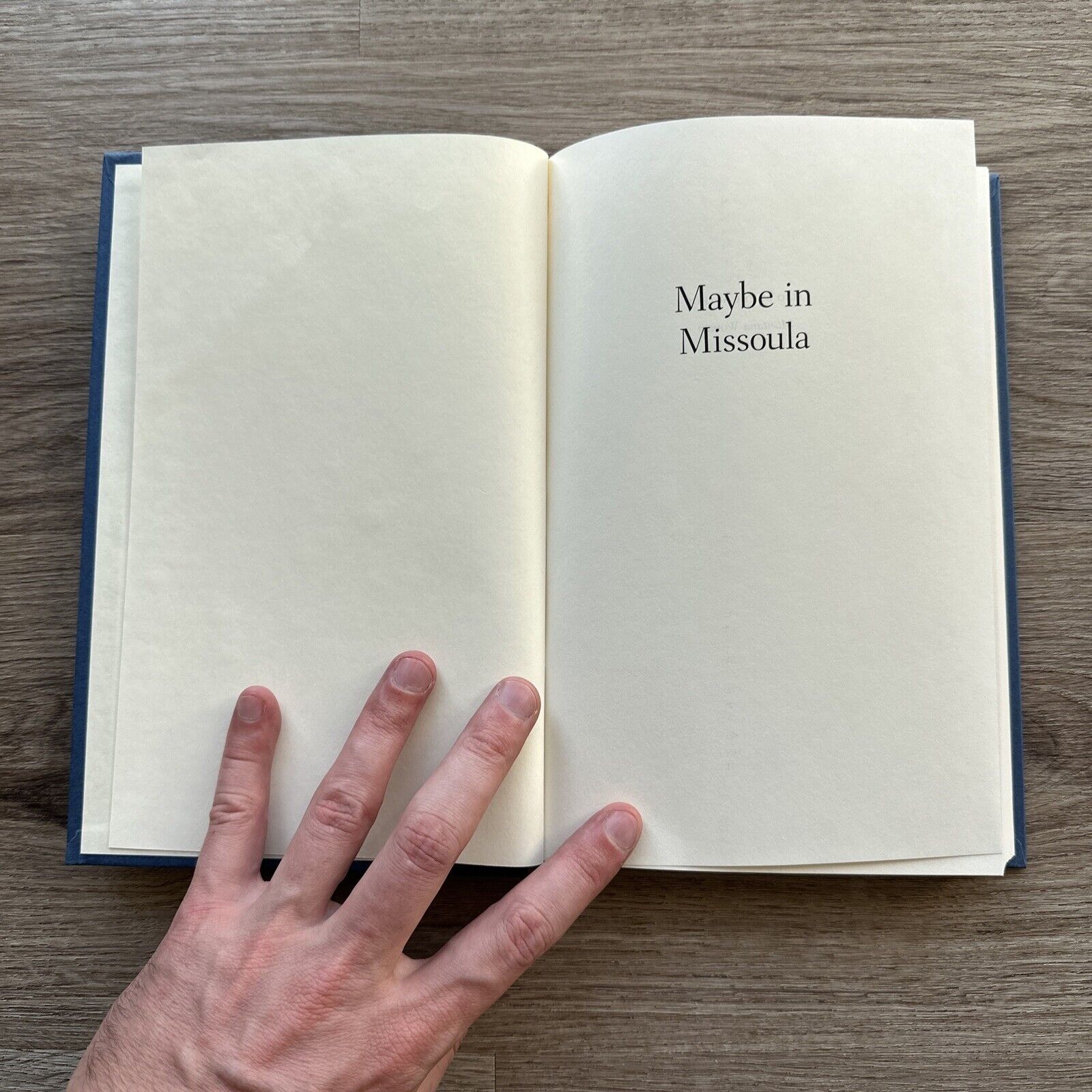Maybe in Missoula by Toni Volk (1994, Hardcover) First Edtion