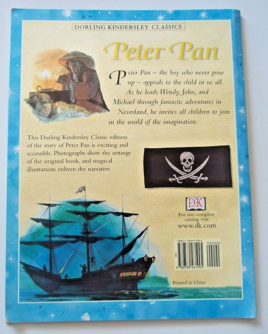 PETER PAN By J. M. BARRIE, Adapted By Michael Johnstone – DK BOOKS 1998 Book