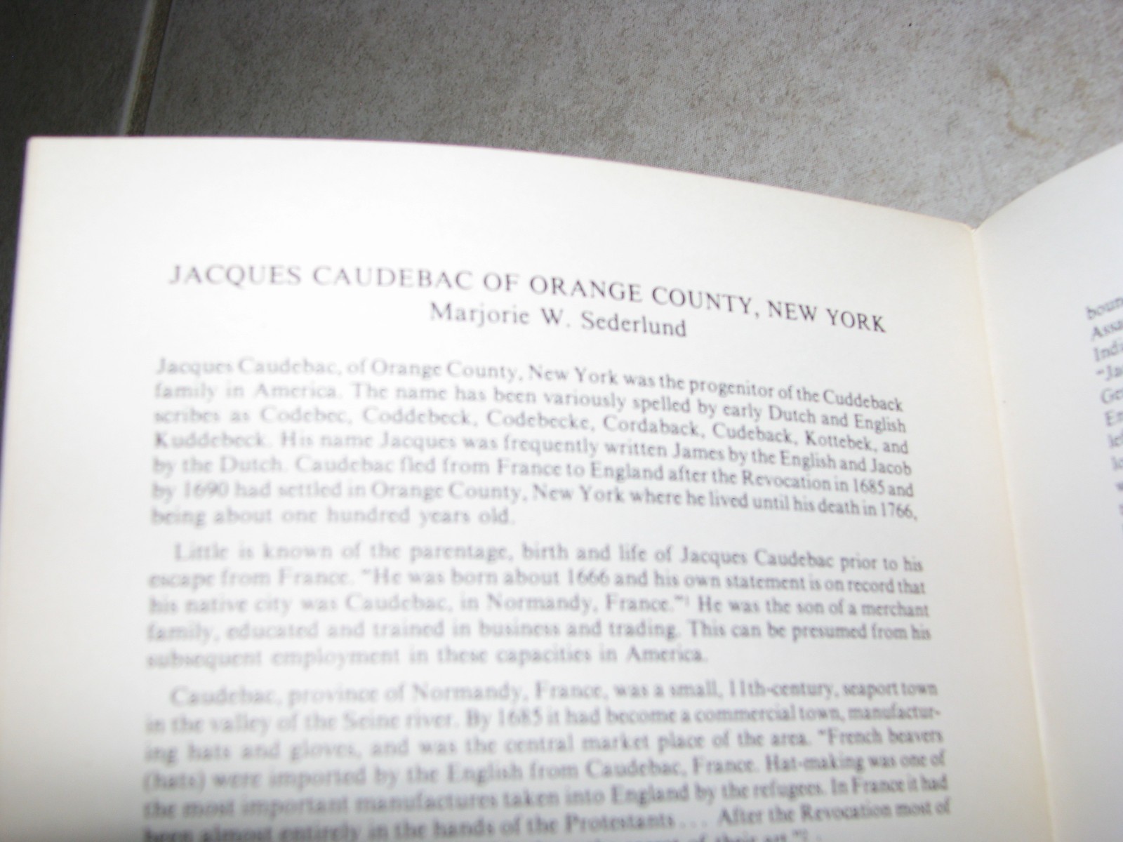 The Huguenot Historian A Journal of Huguenot History and Genealogy 1982 NJ