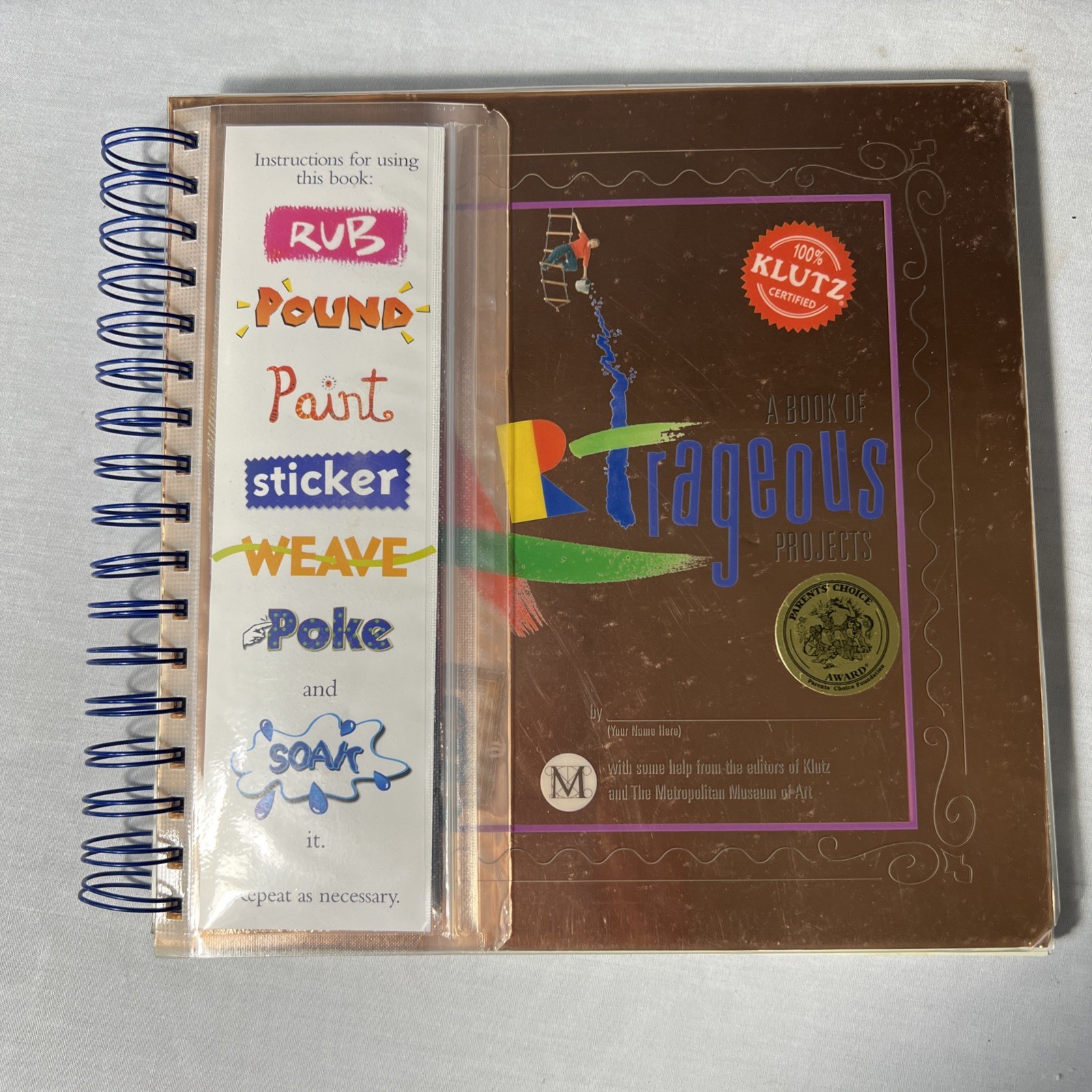 KLUTZ BOOK of ARTrageous Projects (with Metropolitan Museum Of Art) 2000. NEW!