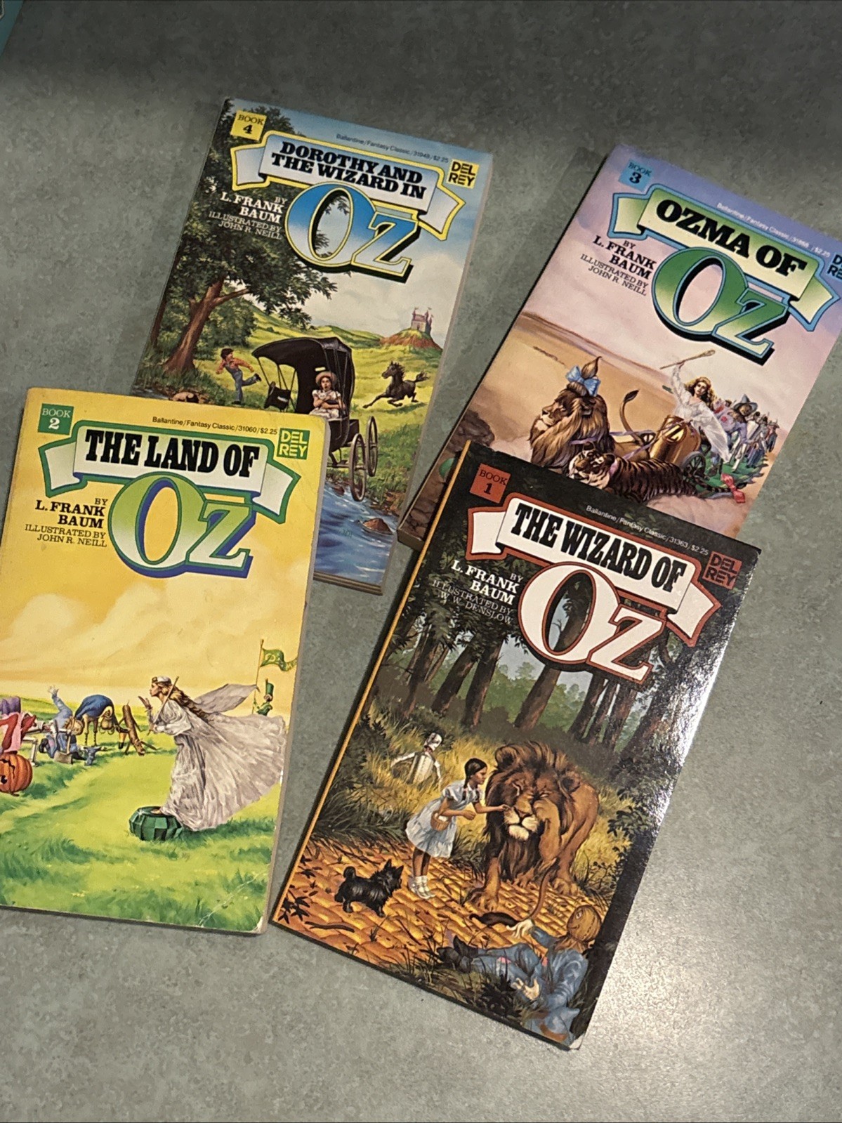 The Magical World of Oz by L. Frank Baum Vintage Box Set Del Rey 4 Books 1984
