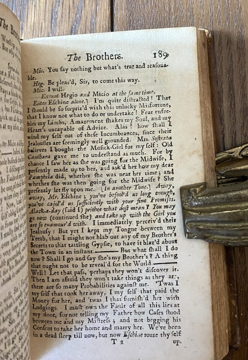 1718 Terence’s Comedies 5th Edition Laurence Echard J&B Sprint Original Leather