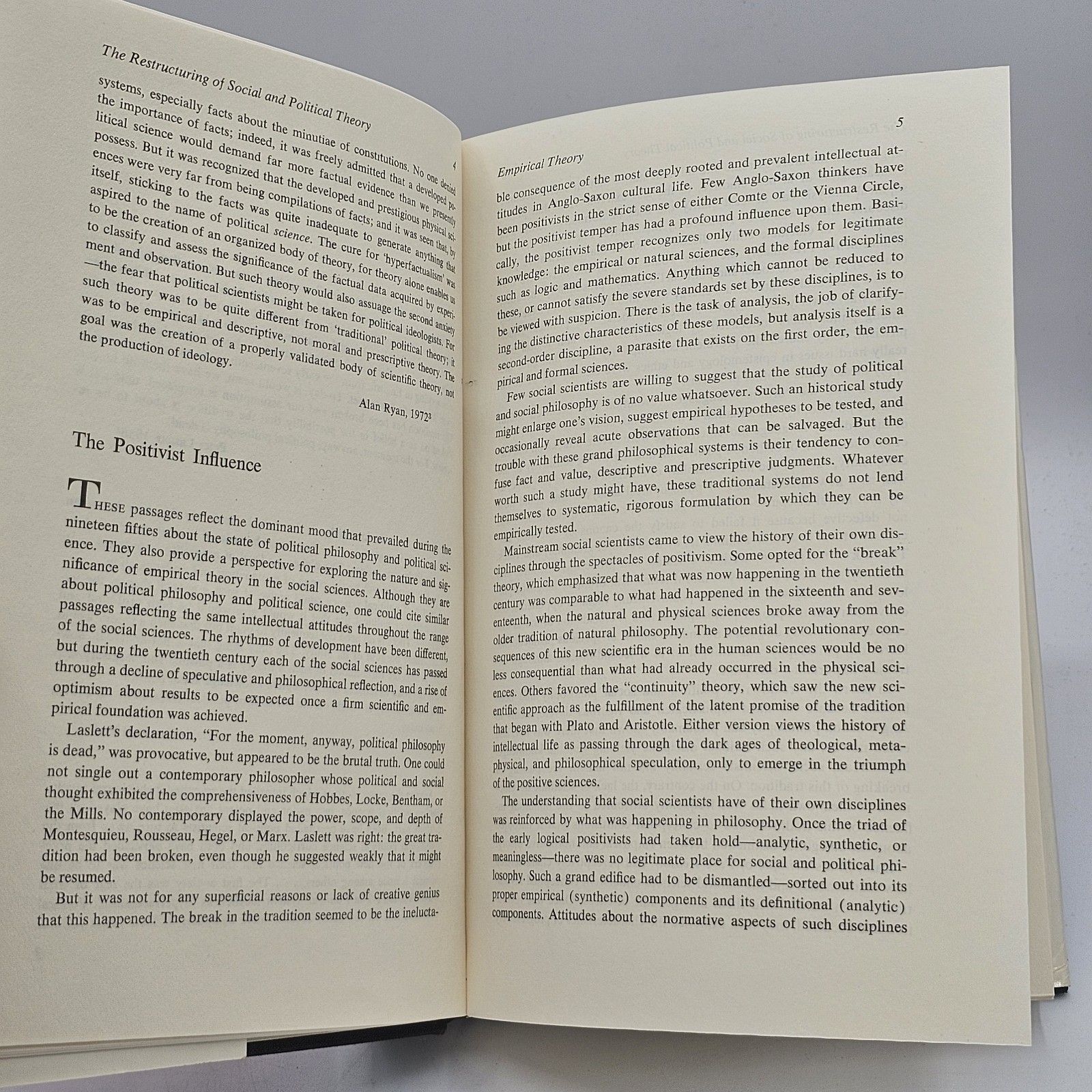 The Restructuring Social Political Theory Bernstein 1976 HC w/DJ 1st Ed