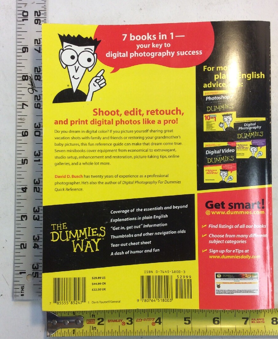 Digital Photography For Dummies 2003 Softback David D Busch PreownedBook.com