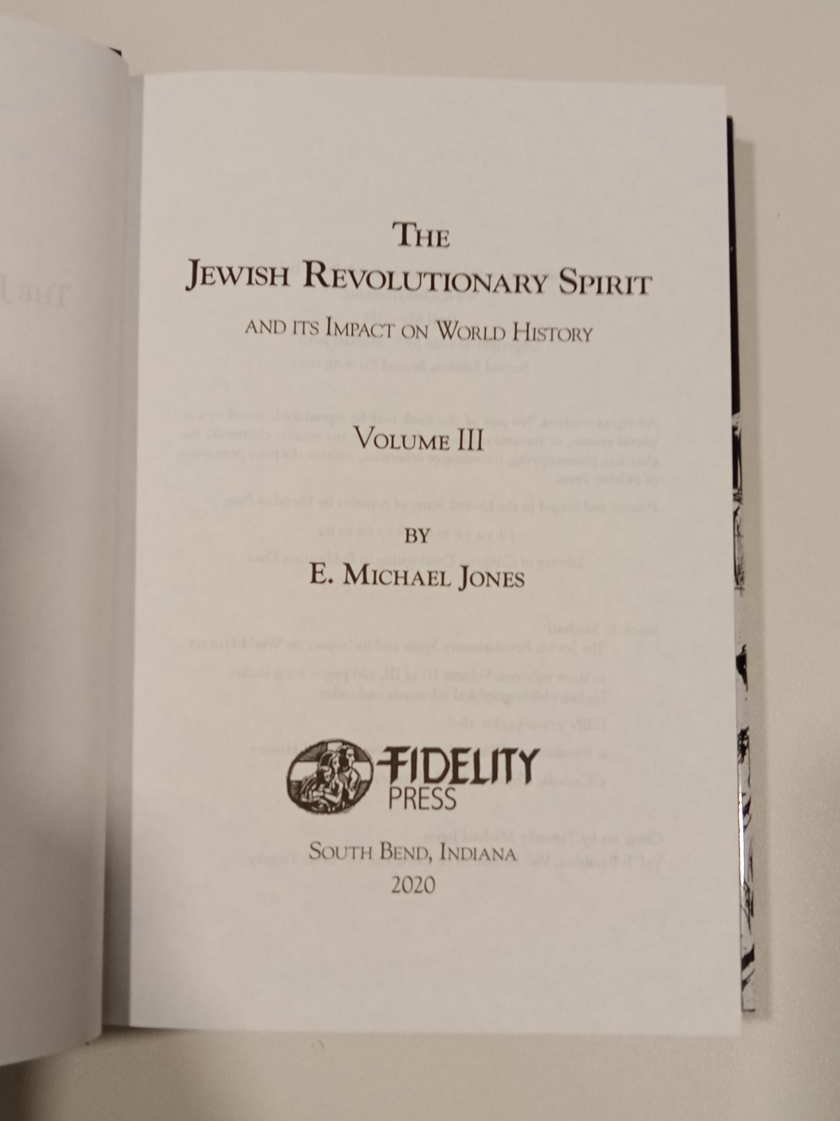 Jewish Revolutionary Spirit, Volume 3 by Michael Jones HB