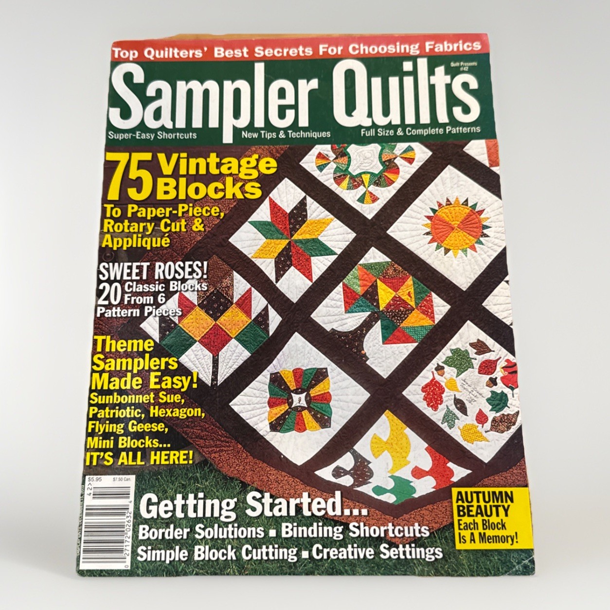 Sampler Quilts Magazine 75 Vintage Blocks Paper Piecing Applique Quilt