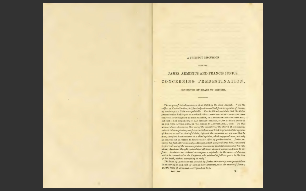 The Works of James Arminius, 1853 Edition, 3 VOLUME E-Book Set on CD-ROM