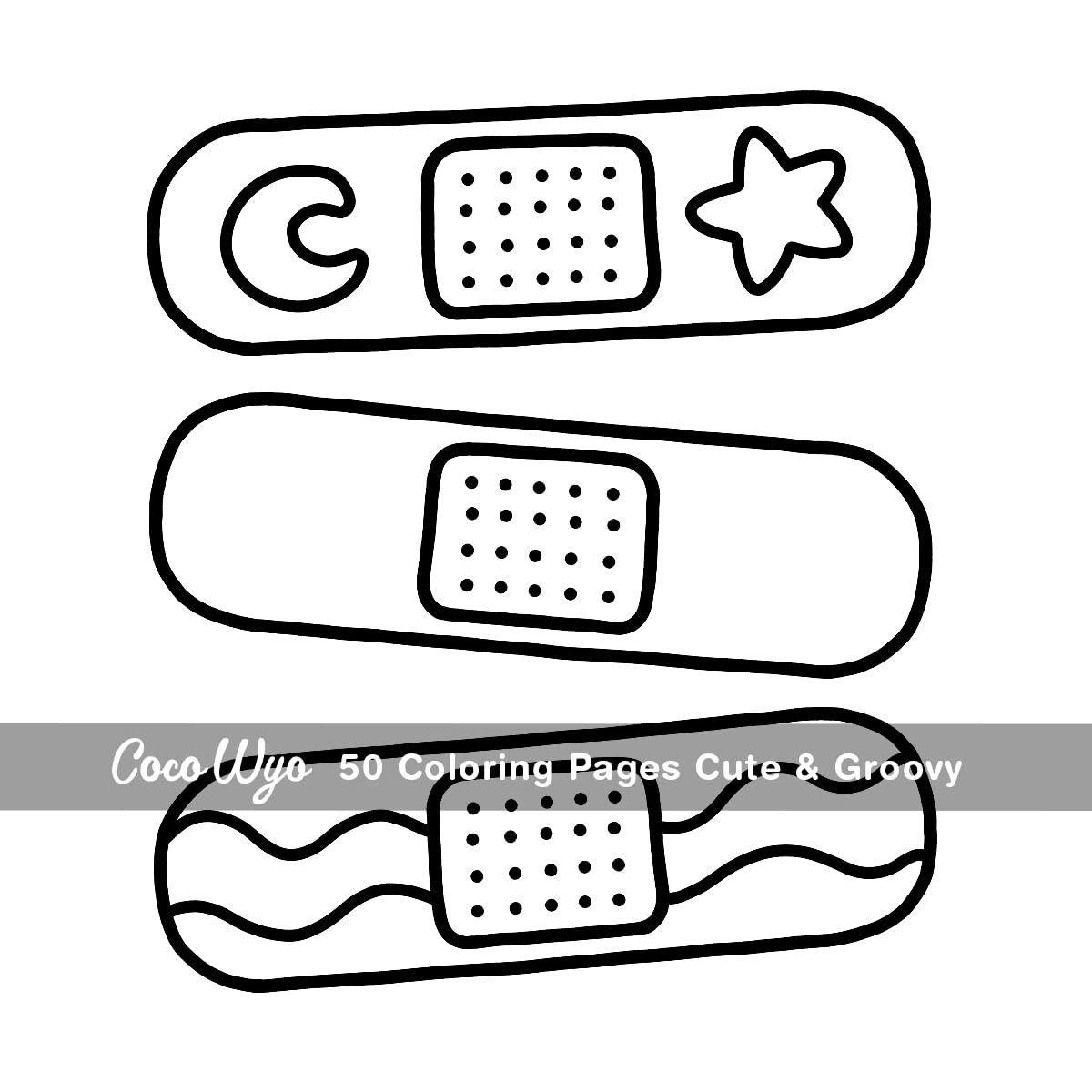 Cute & Groovy Coloring Book for Adults and Kids Bold and Easy Simple and Big
