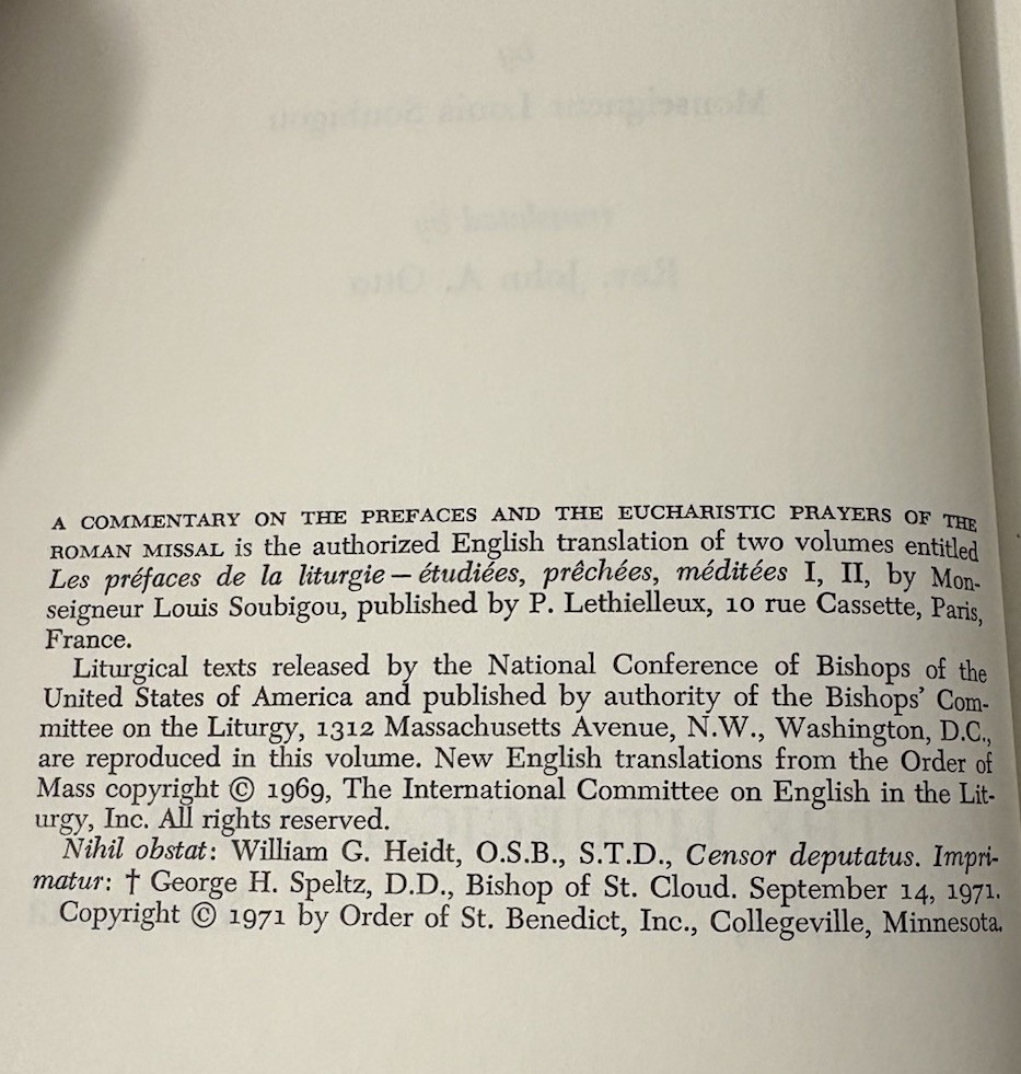 A Commentary on the Prefaces and the Eucharistic Prayers of the Roman Missal