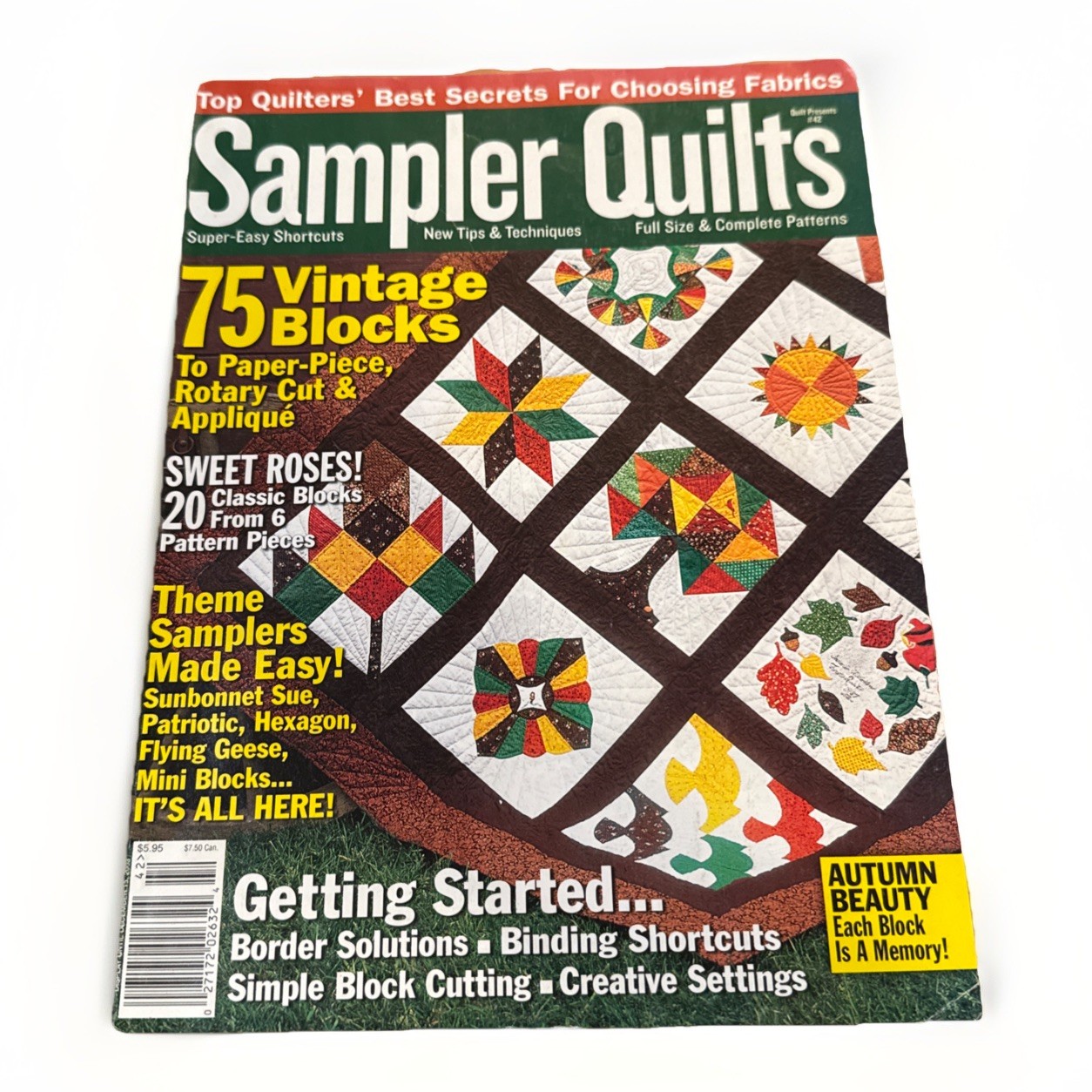 Sampler Quilts Magazine 75 Vintage Blocks Paper Piecing Applique Quilt