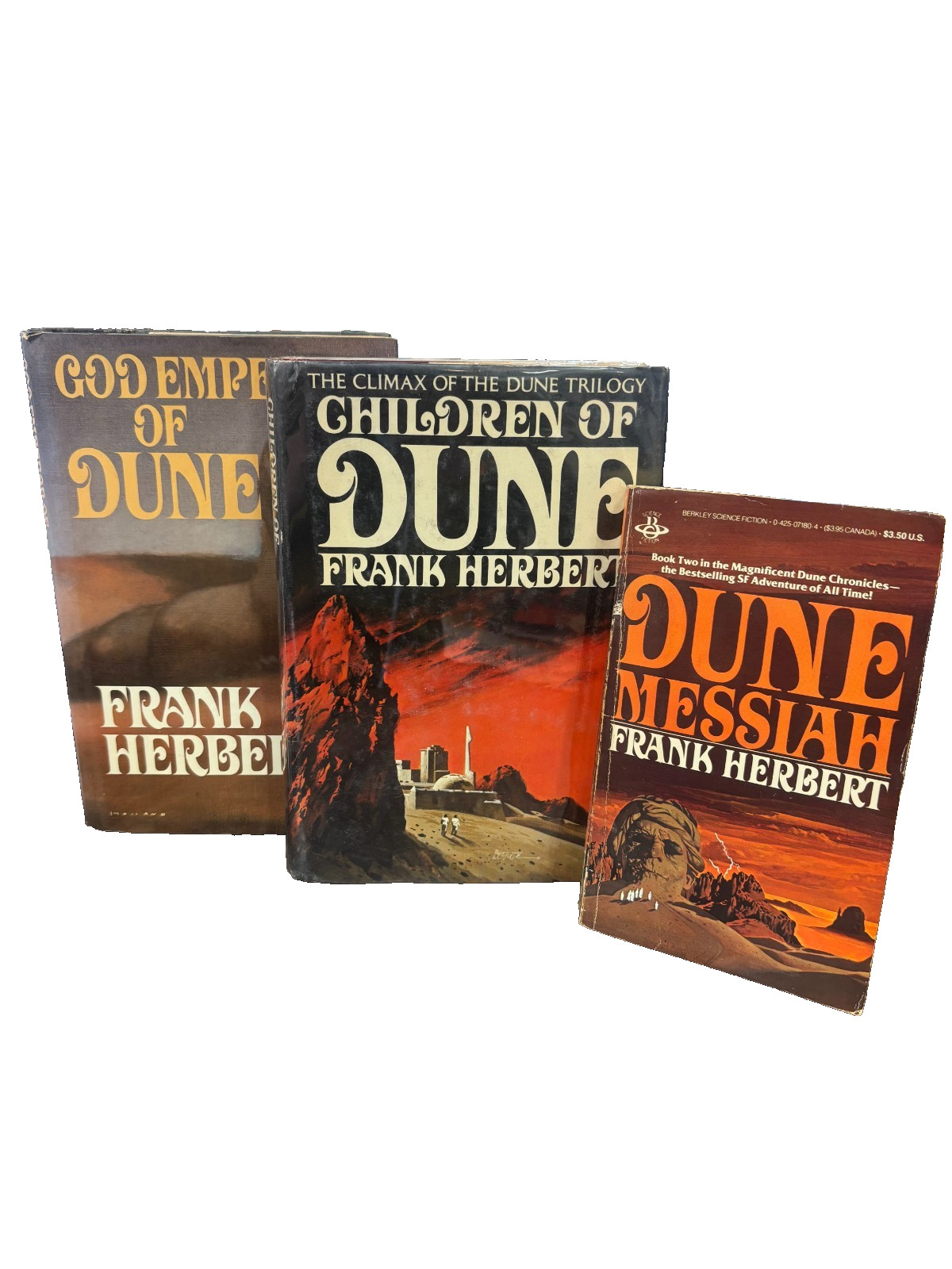 Frank Herbert – Dune Messiah – Children of Dune – God Emperor of Dune – Vintage