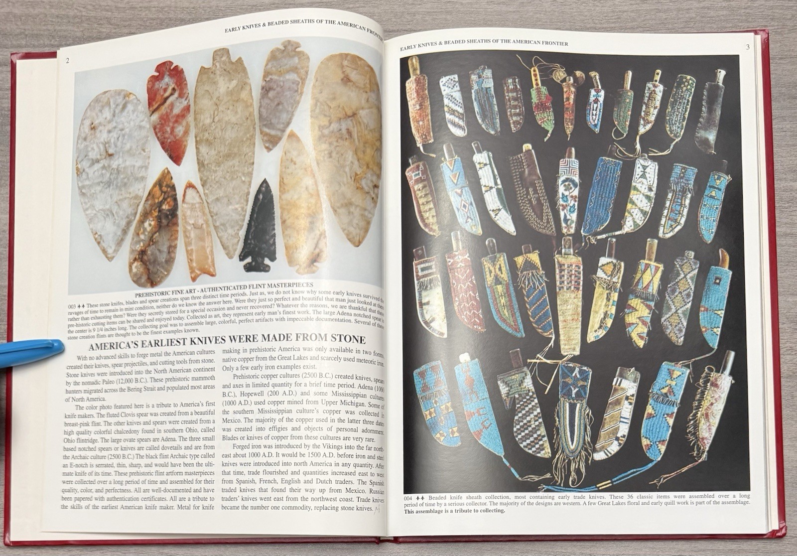 SIGNED Rare Early Knives & Beaded Sheaths of the American Frontier John Baldwin