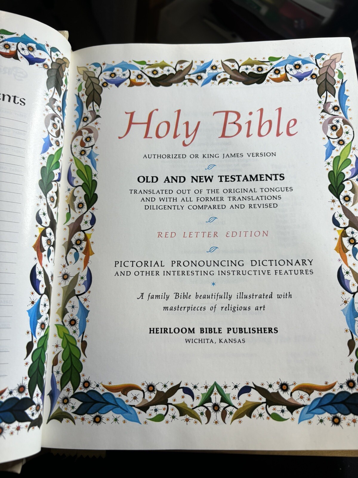 Holy Bible The New American Bible Vtg 1987 Gold Edges Heirloom Family Catholic