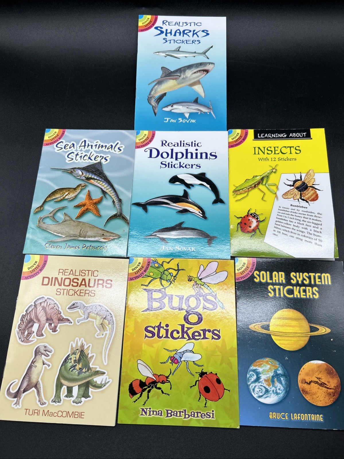 Educational Stickers Lot Dover Little Activity Books Dinosaurs Planets Insects +