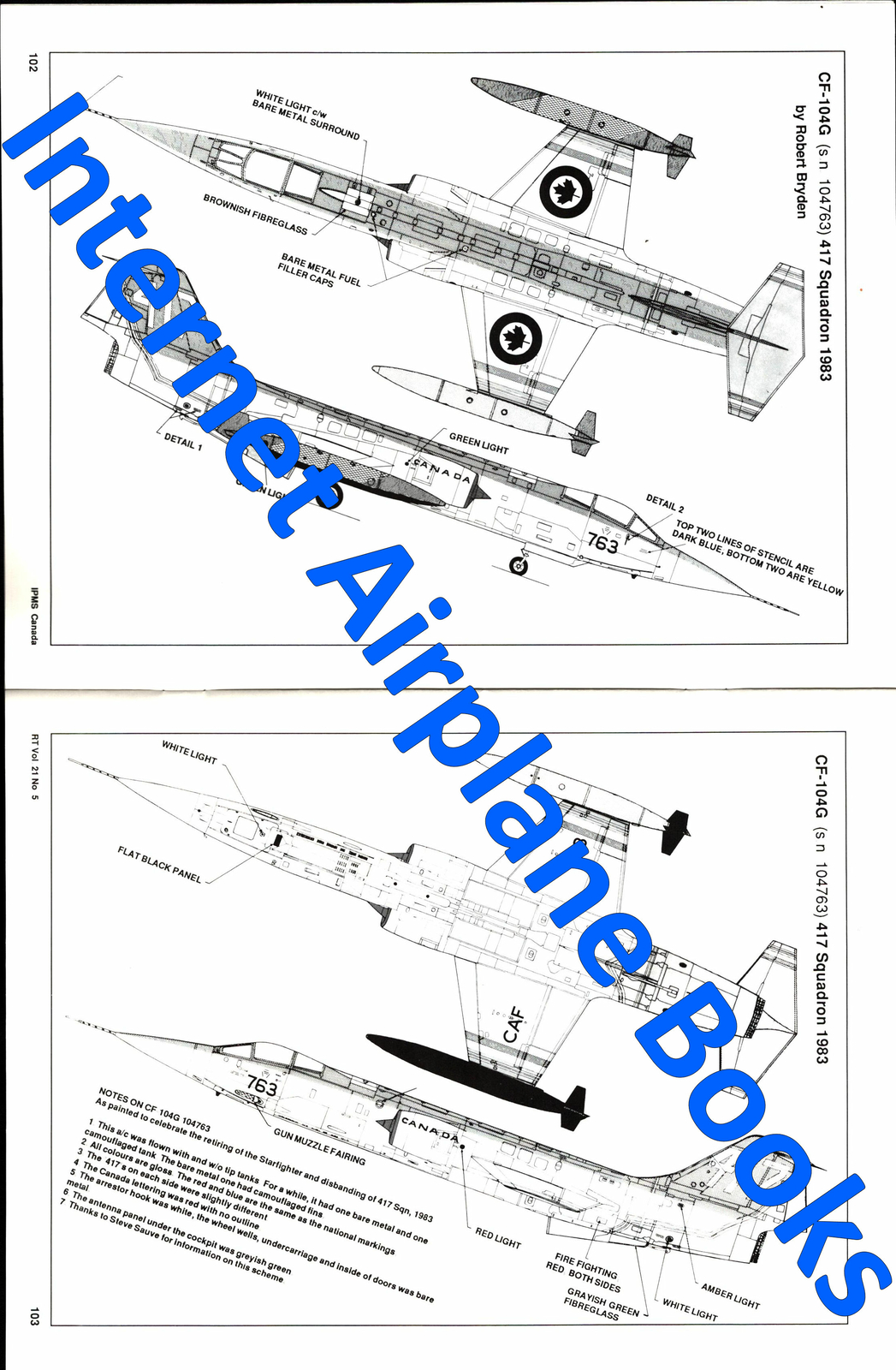 RT V21 N5 RCAF CF-104G STARFIGHTER 417 SQN 441 SQN_MAPLE LEAF ARMOR SHERMAN FIRE