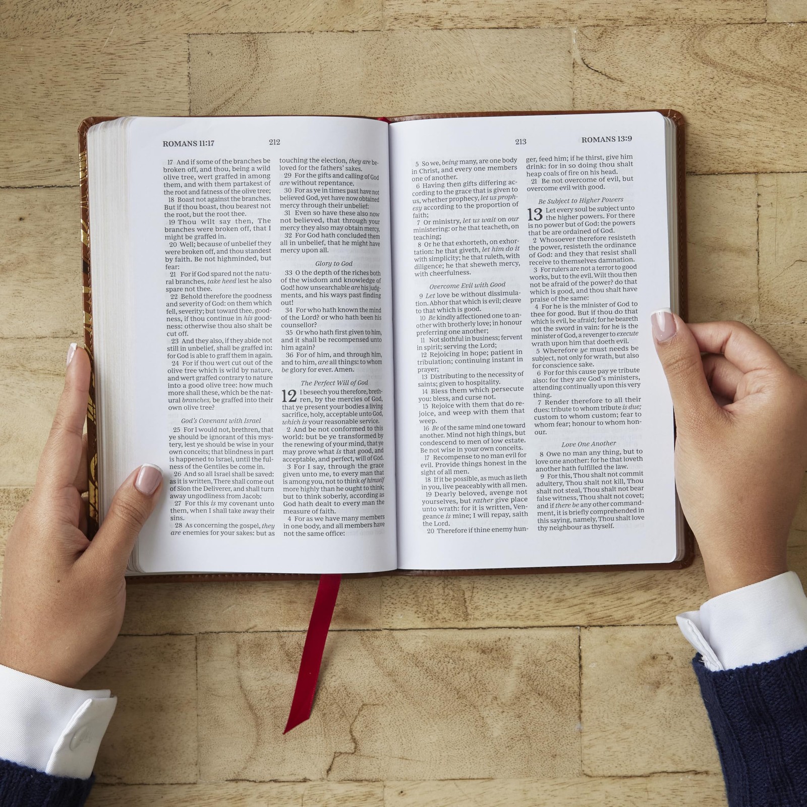 KJV, Personal Size New Testament, Black Genuine Leather, Red Letter, Comfort