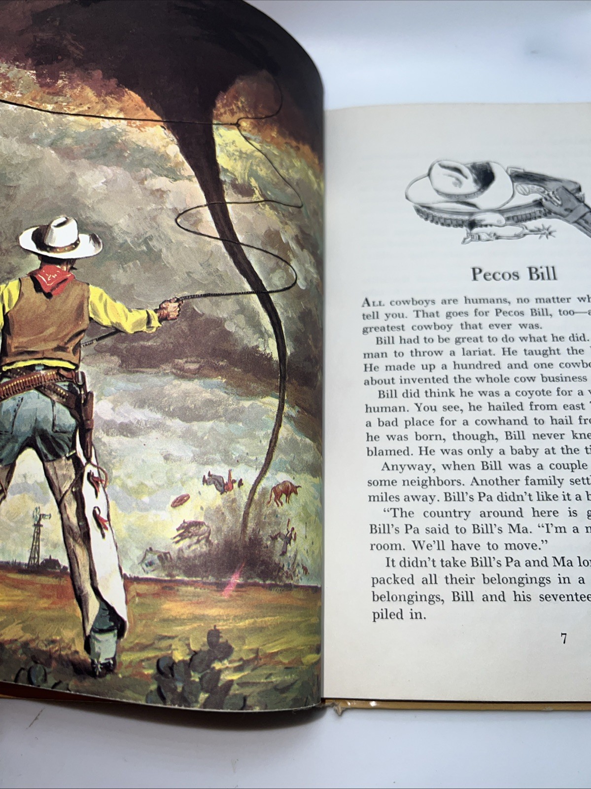 VTG Pecos Bill and Other Tales 1958 Golden Press HC Irwin Shapiro Al Schmidt Art