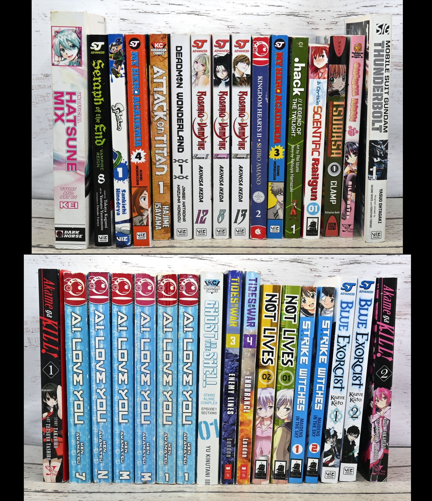 Mixed Manga Book Assortment Total of 33 Books Included