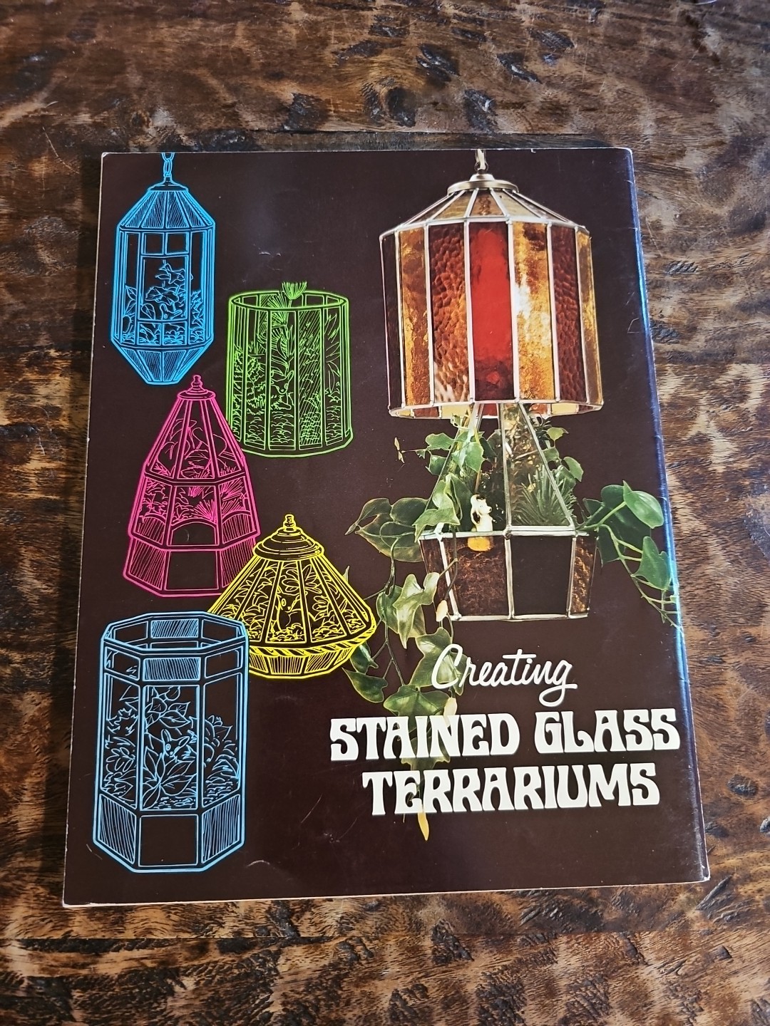 Vintage Stained Glass Book Lot Pattern Instruction Craft Terrarium Books