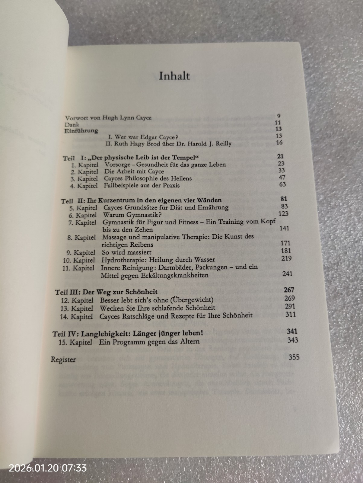 Das grosse Edgar-Cayce-Gesundheitsbuch 7th Edition “Auflage” 1986
