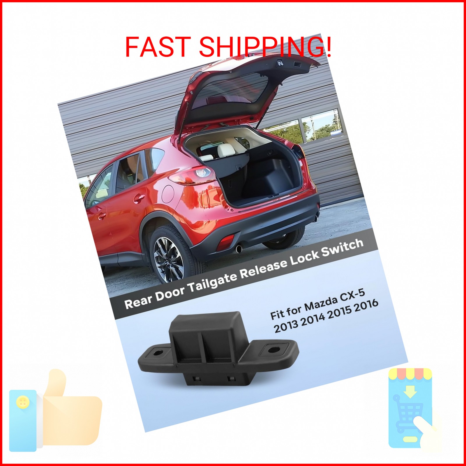 Rear Door Tailgate Release Lock Switch Fit for Mazda CX-5 2013 2014 2015 2016 Ca