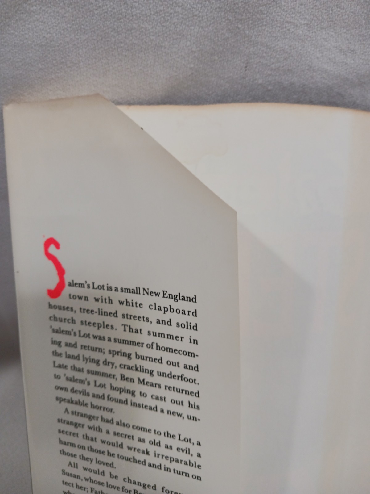 Salem’s Lot Stephen King Jim Phiesen Art DJ 1990 Vampires Vtg Horror HARDCOVER