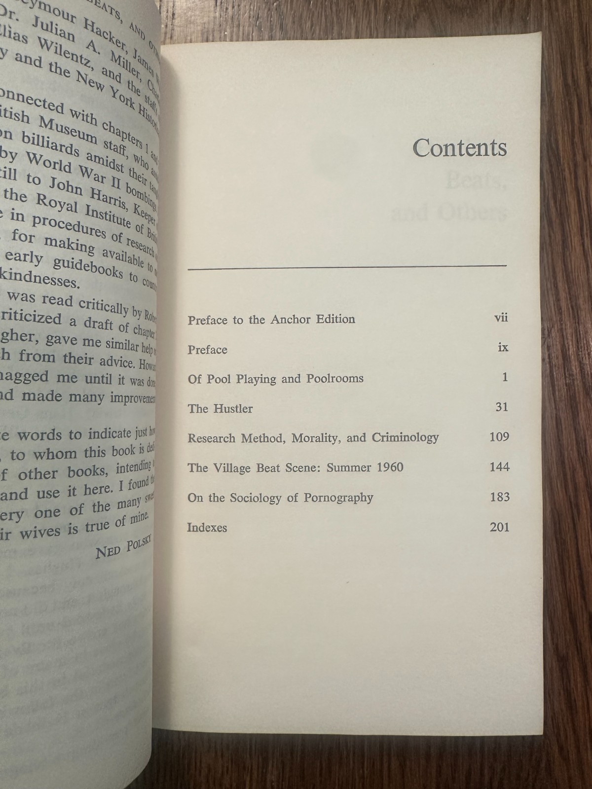 Hustlers, Beats and Others by Ned Polsky 1969 PB BILLIARDS POOL SOCIOLOGY