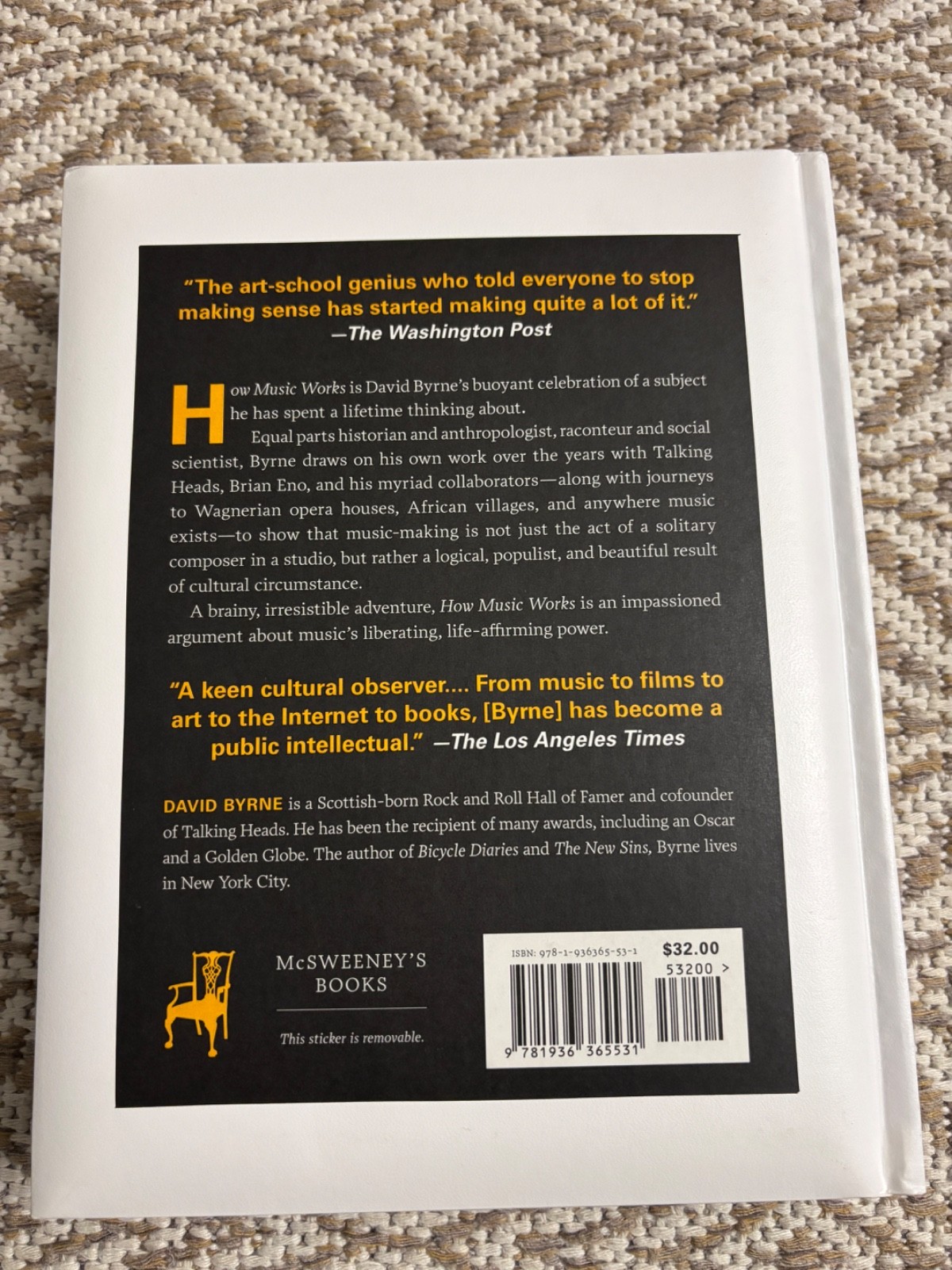 “HOW MUSIC WORKS” – 1ST. ED. SIGNED BY DAVID BYRNE