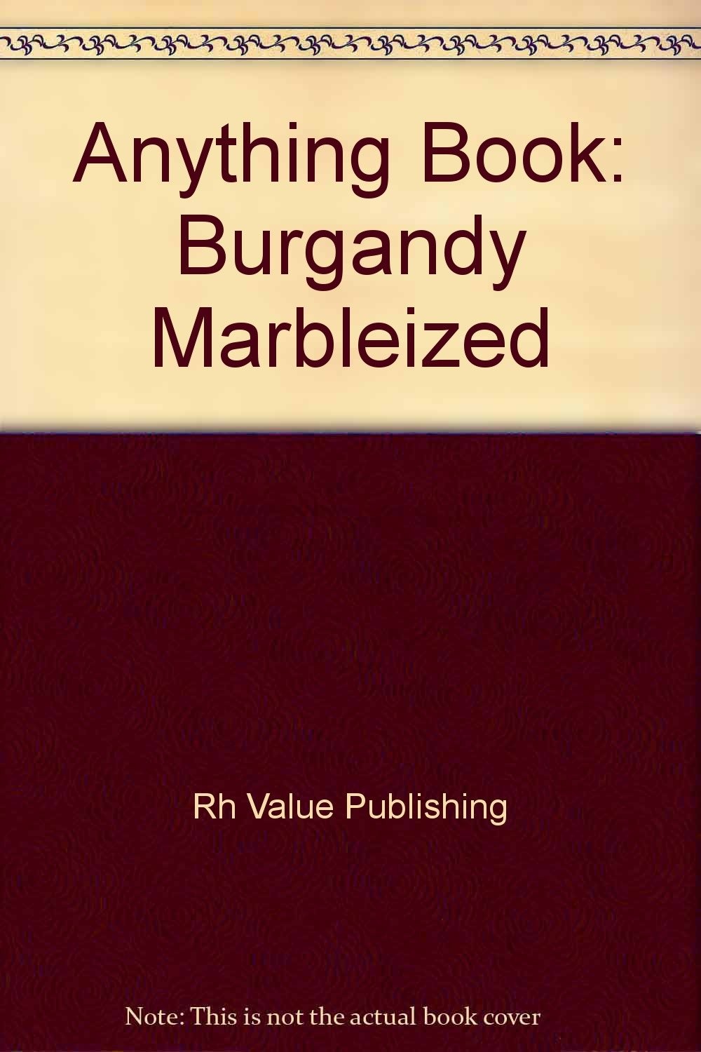 Anything Book: Burgundy – Rh Value Publishing – Good – See condition notes