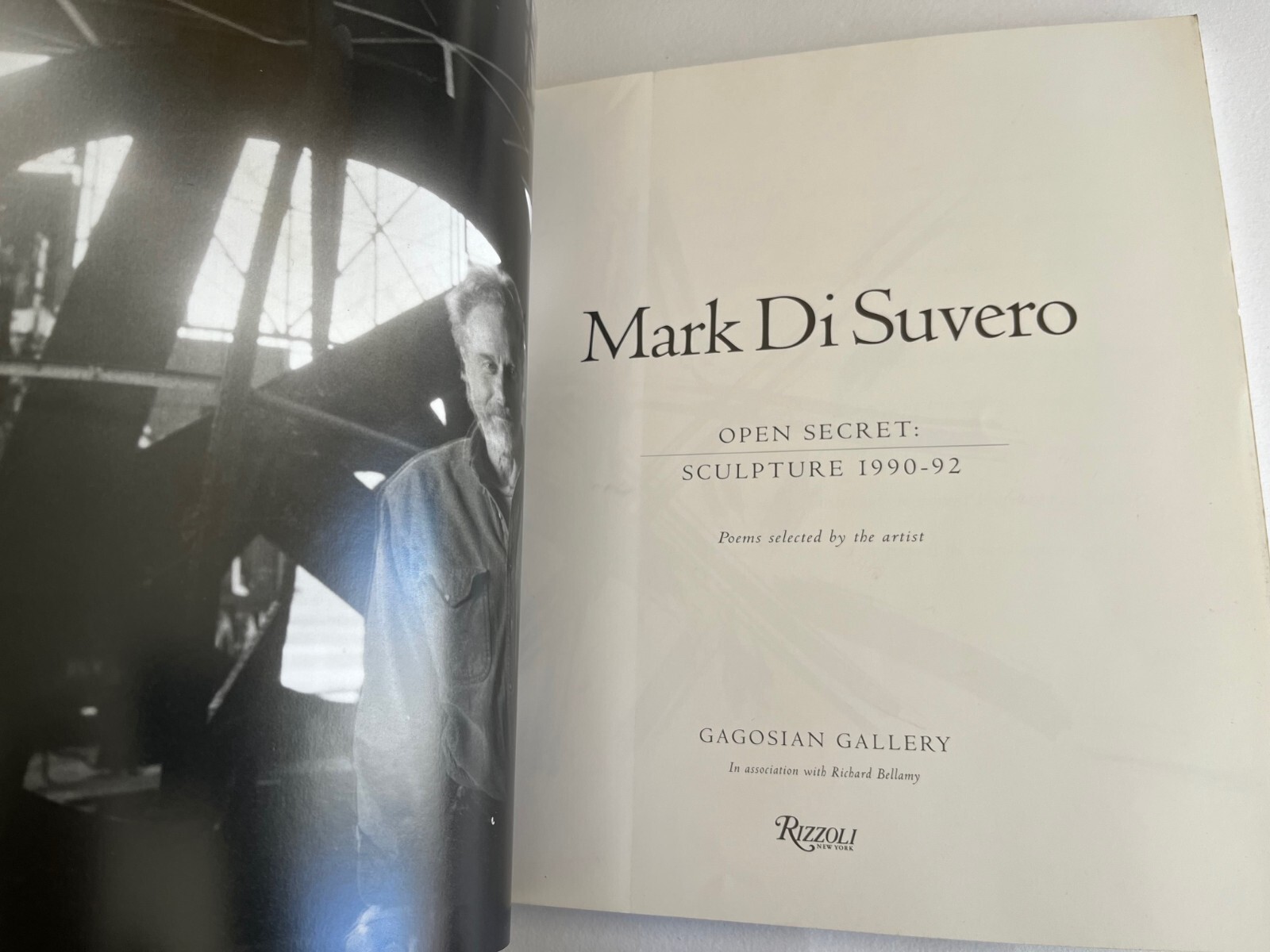 MARK DI SUVERO ~SIGNED ~ Open Secret : Sculpture 1990-92, art book