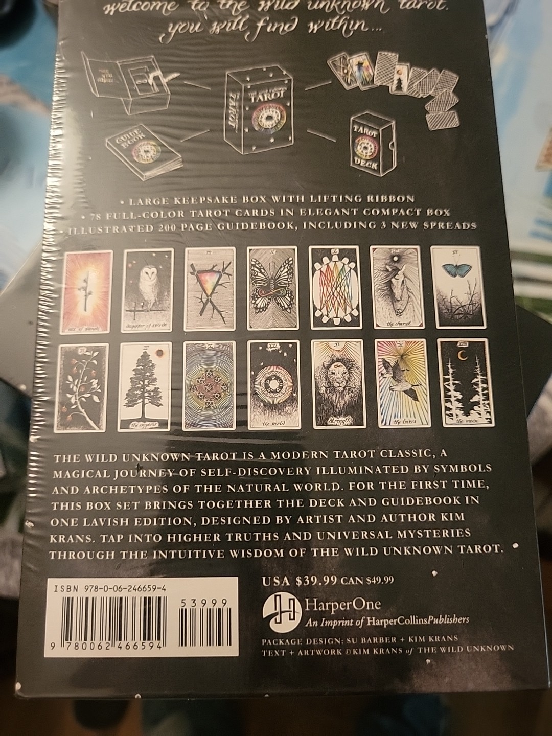 The Wild Unknown Tarot Deck & Guidebook Box Set By Kim Krans Brand New Sealed