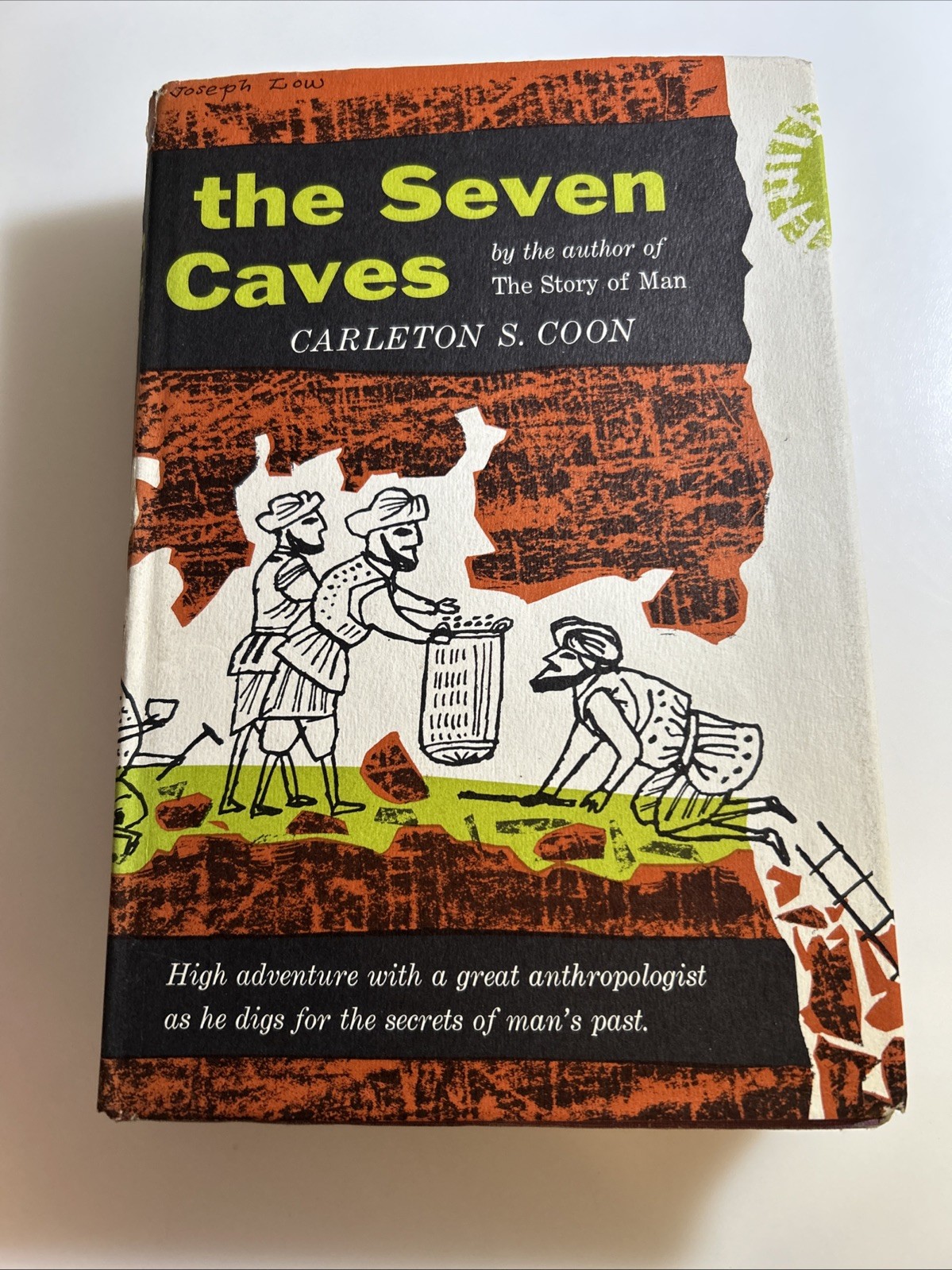 SEVEN CAVES~Carleton Coon~1956 1st ed Archaeology Tangier xlib 📕 h2914