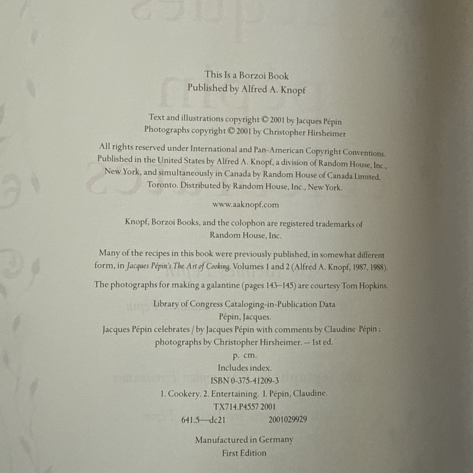 Jacques Pepin Celebrates : 200 of His Most Cherished Recipes for Memorable Meals