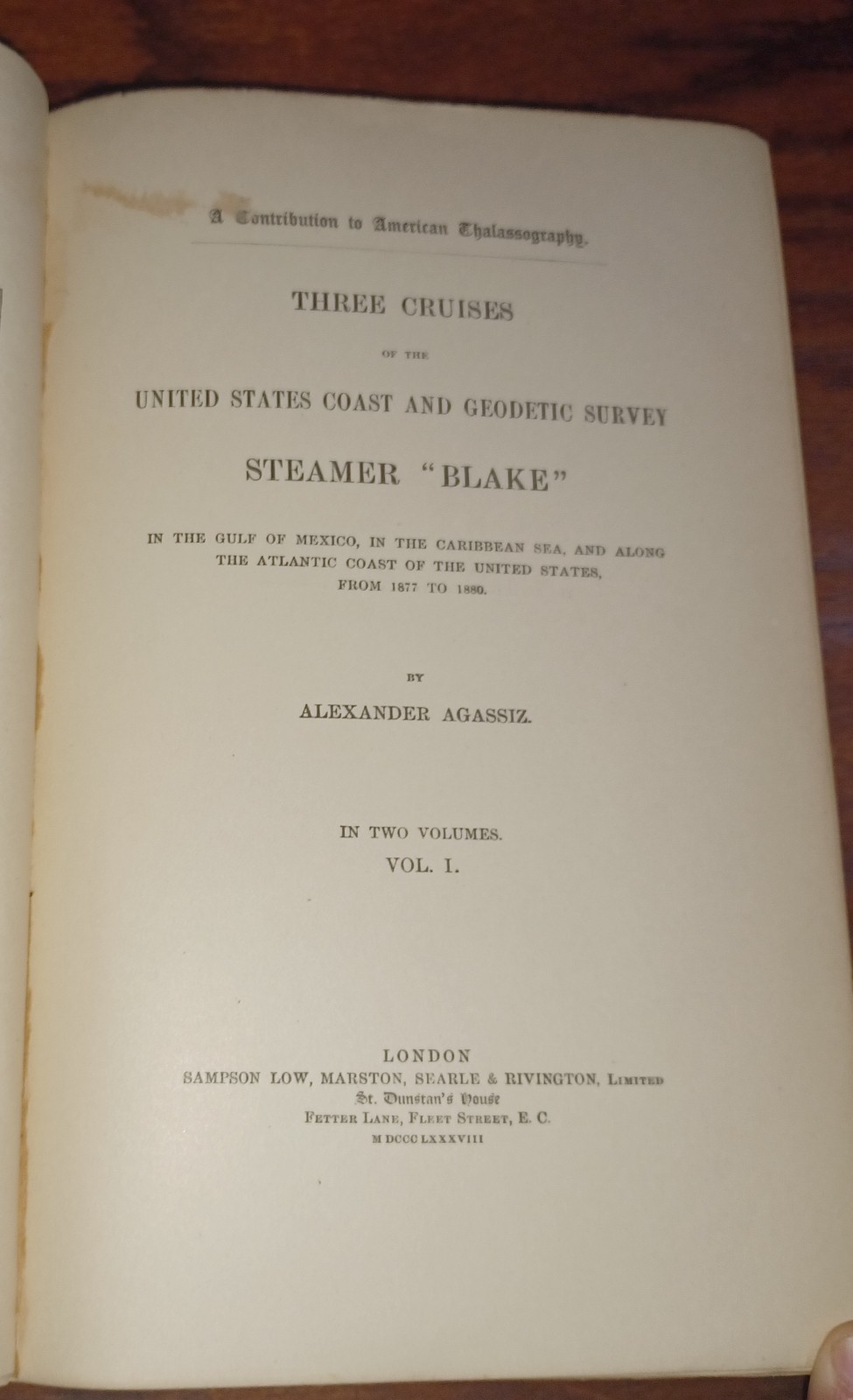 1888 2-VOLUME HB SET: 3 Cruises of U.S. Coast & Geodetic Survey Steamer “Blake”