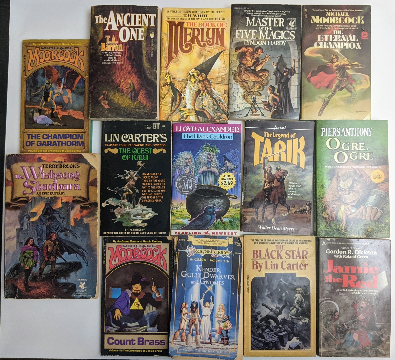 Lot of 16 Fantasy Paperback Books Bulk Lot Various Authors & Titles