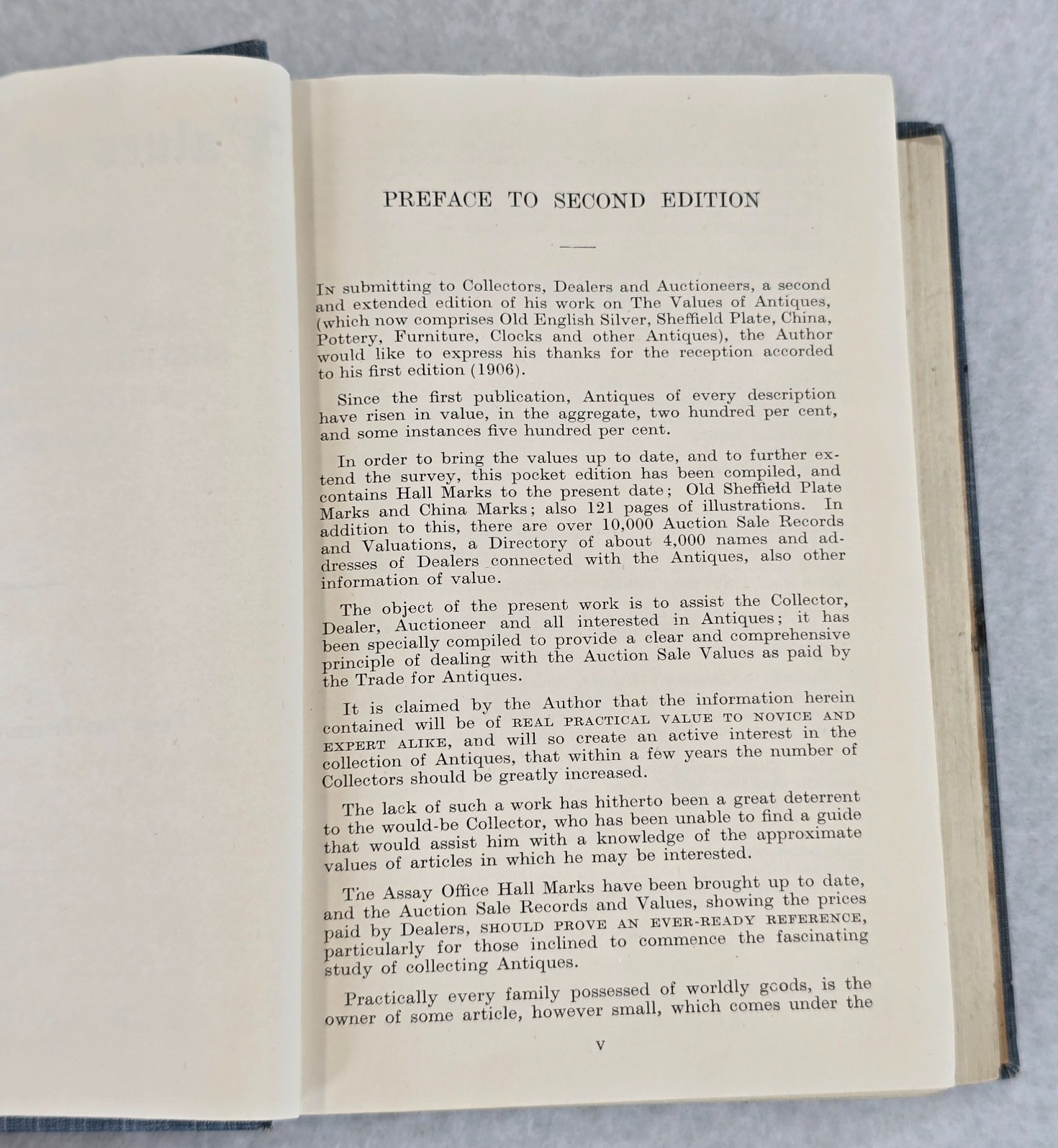 VALUES OF ANTIQUES by J. W. Caldicott Bath, England 1929 Vintage Hardback Book