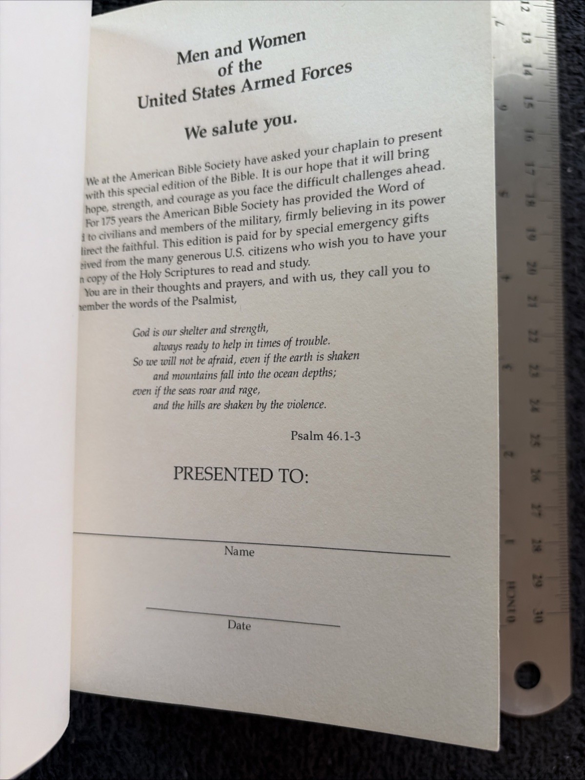 Desert Storm Era Bible US Central Command Good News English 1990s Pocket Size