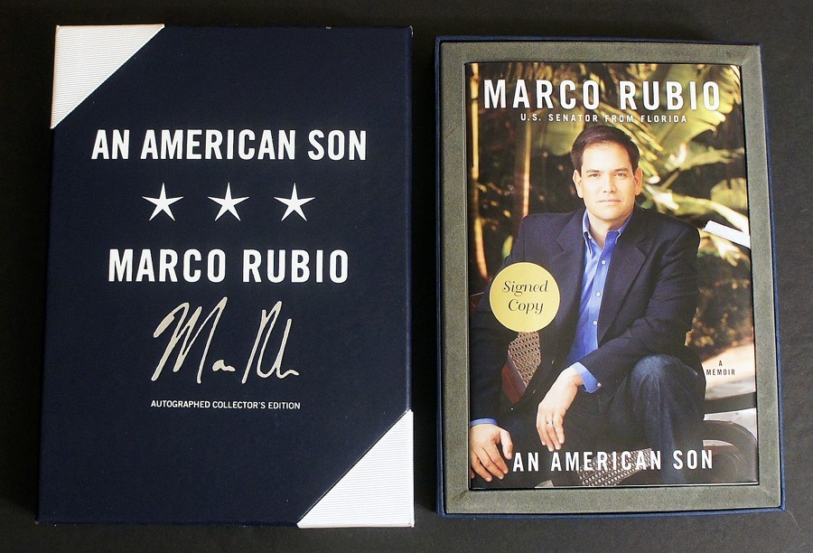 MARCO RUBIO SIGNED & PSA-CERTIFIED Premiere Collectibles Ltd Ed AN AMERICAN SON!
