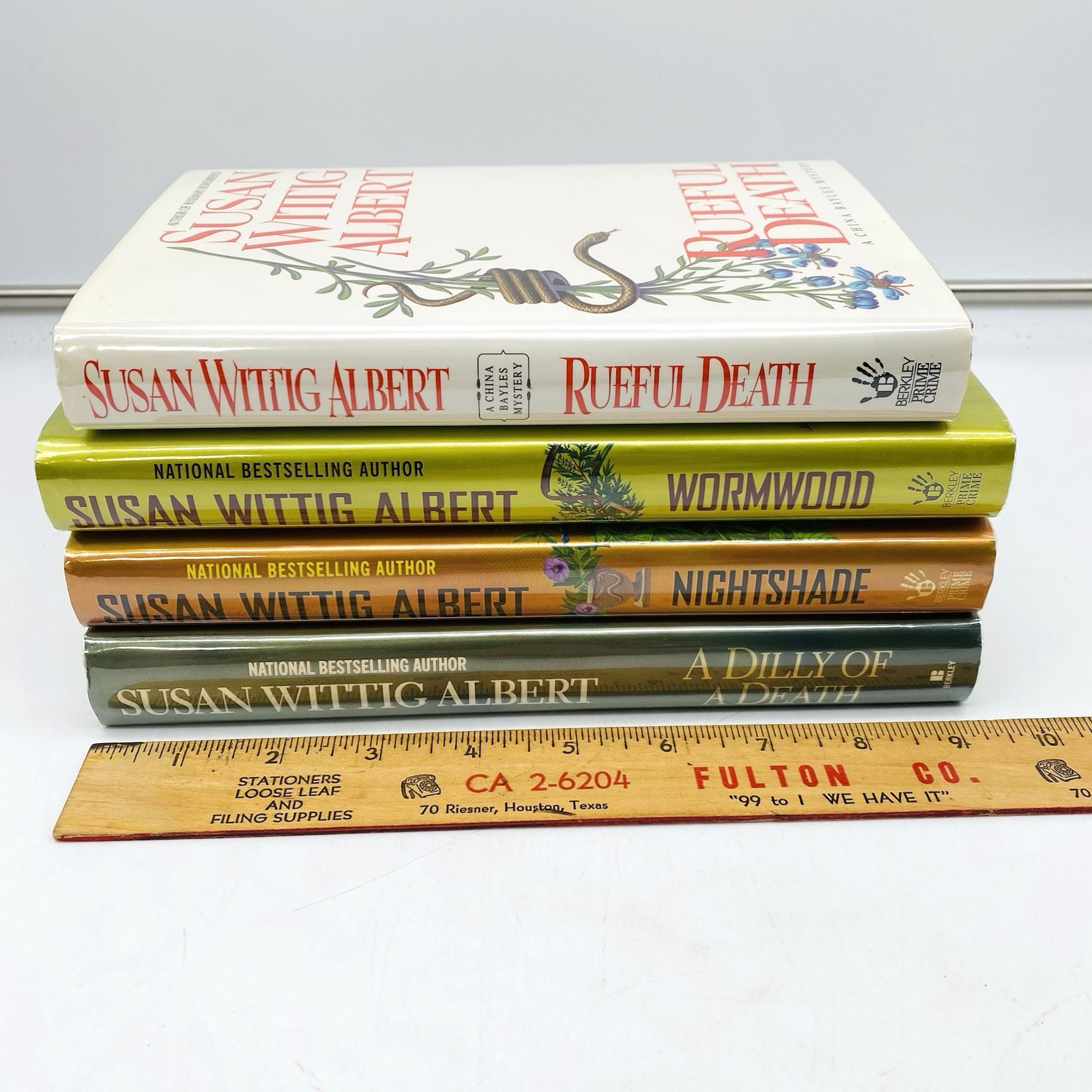4 SIGNED China Bayles Novels First/First Susan Wittig Albert Hardcover Dust Jkt