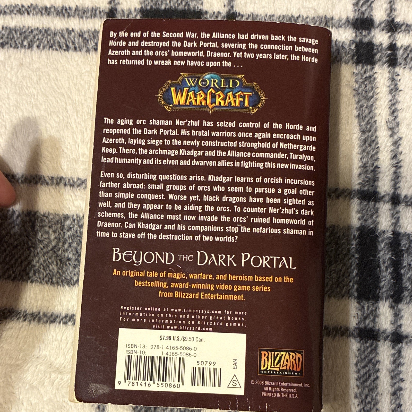 World of Warcraft: Beyond the Dark Portal Rosenberg/Golden PB 2008 Pocket Star
