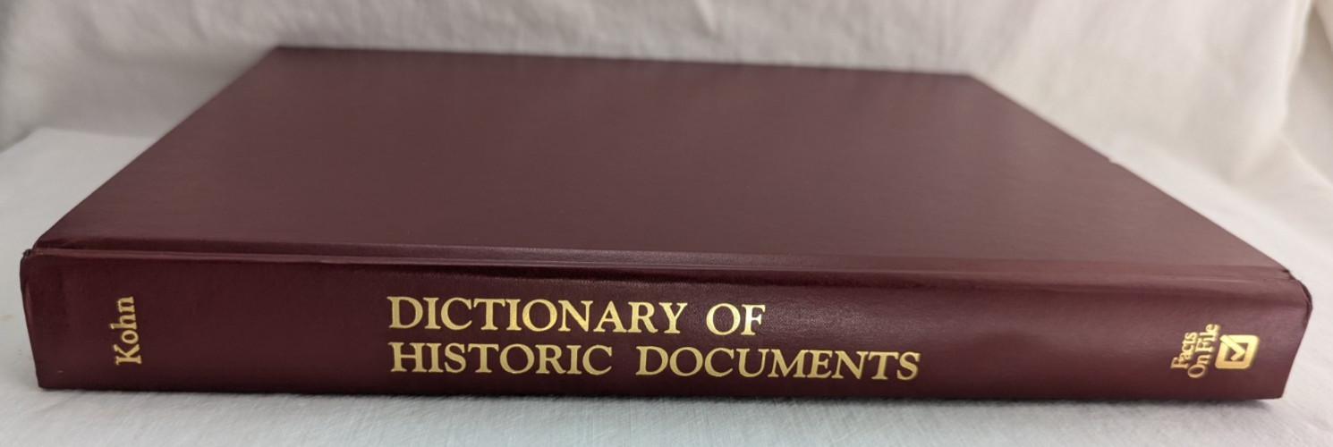 Dictionary of Historical Documents; 1991 George Kohn Hardcover
