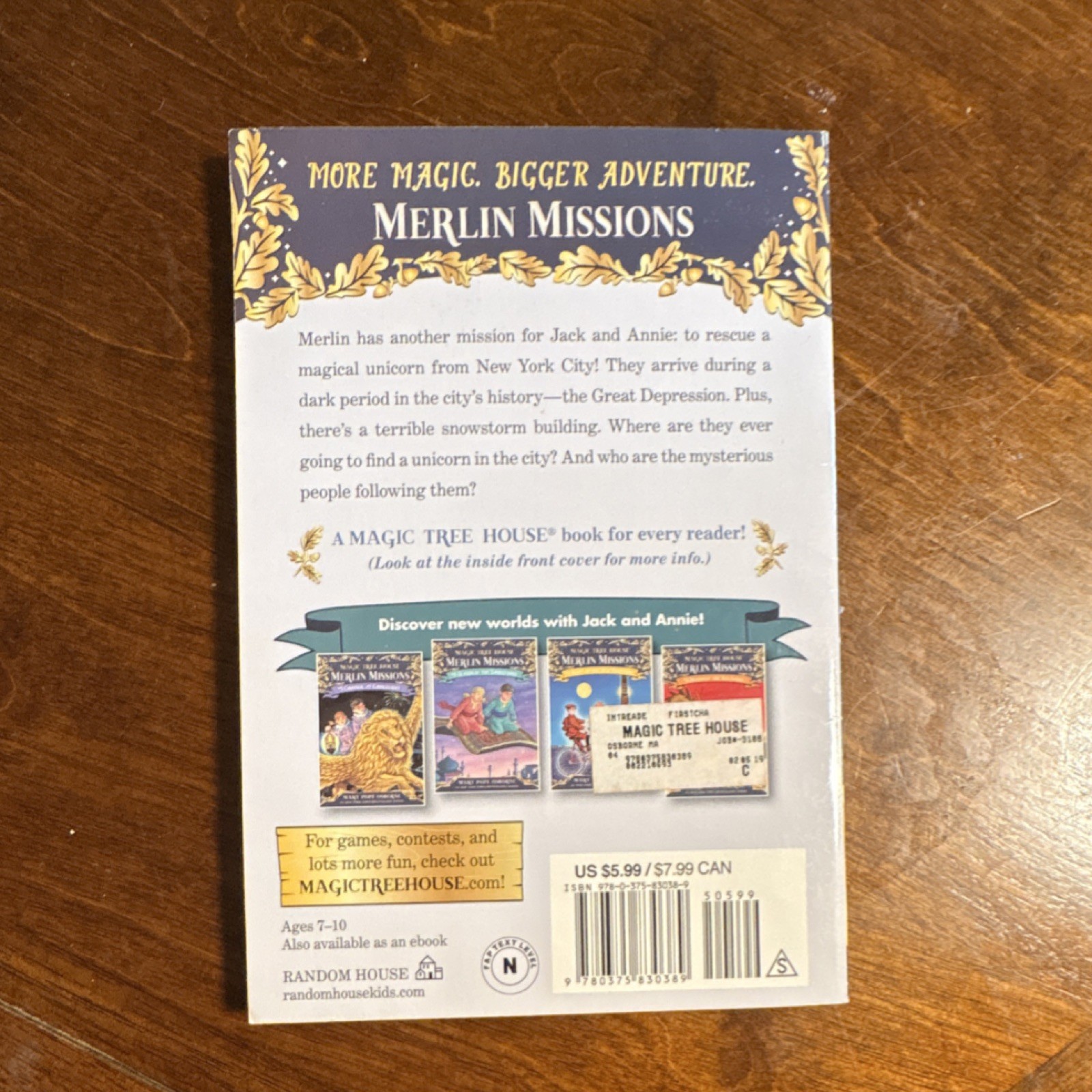 Magic Tree House Merlin Missions #8 Blizzard of the Blue Moon by Mary Pope Osbo…