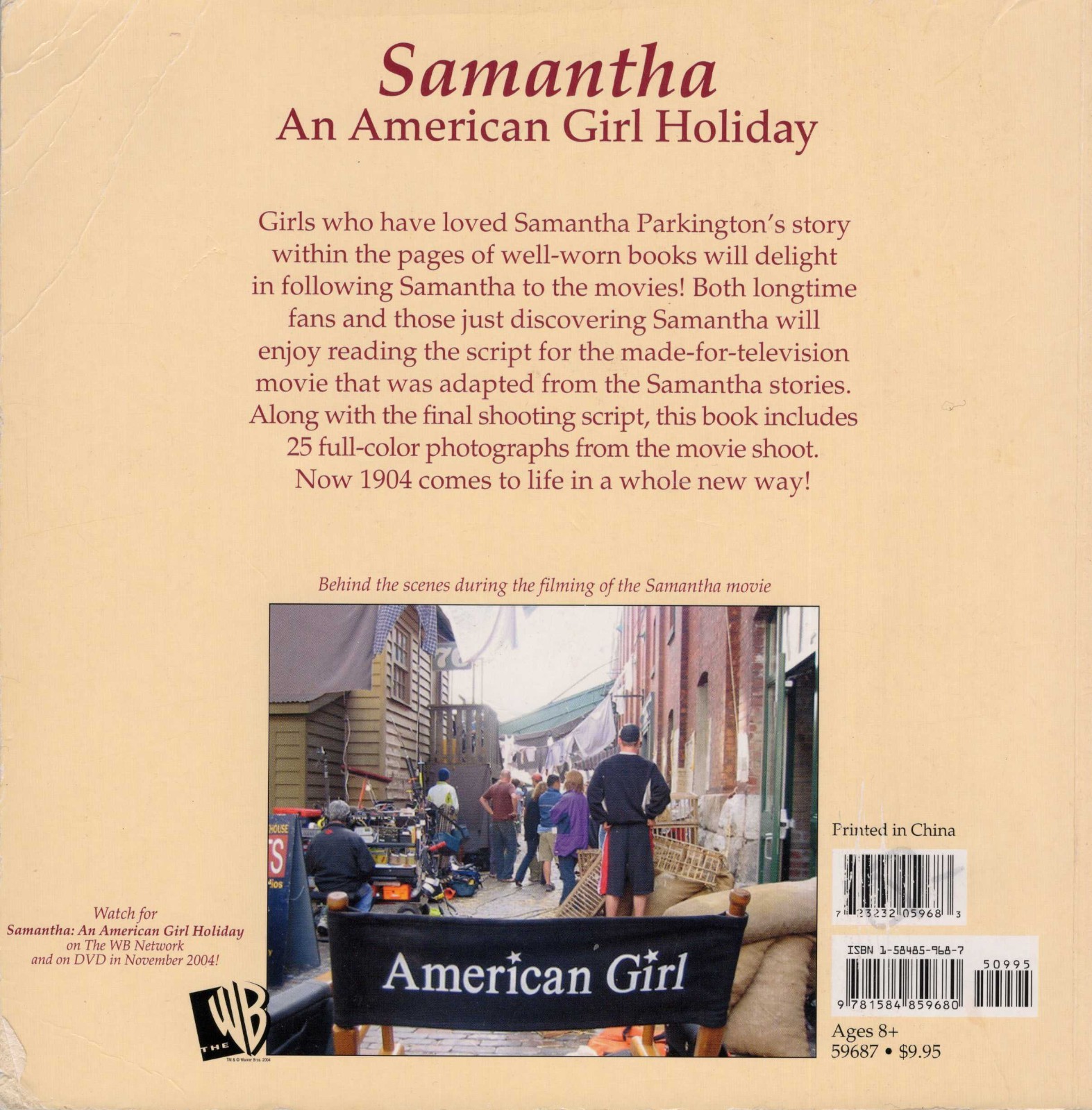 AMERICAN GIRLS, SAMANTHA’S MOVIE, FILM TRANSCRIPT, PHOTOS, TRADE PB, 2004