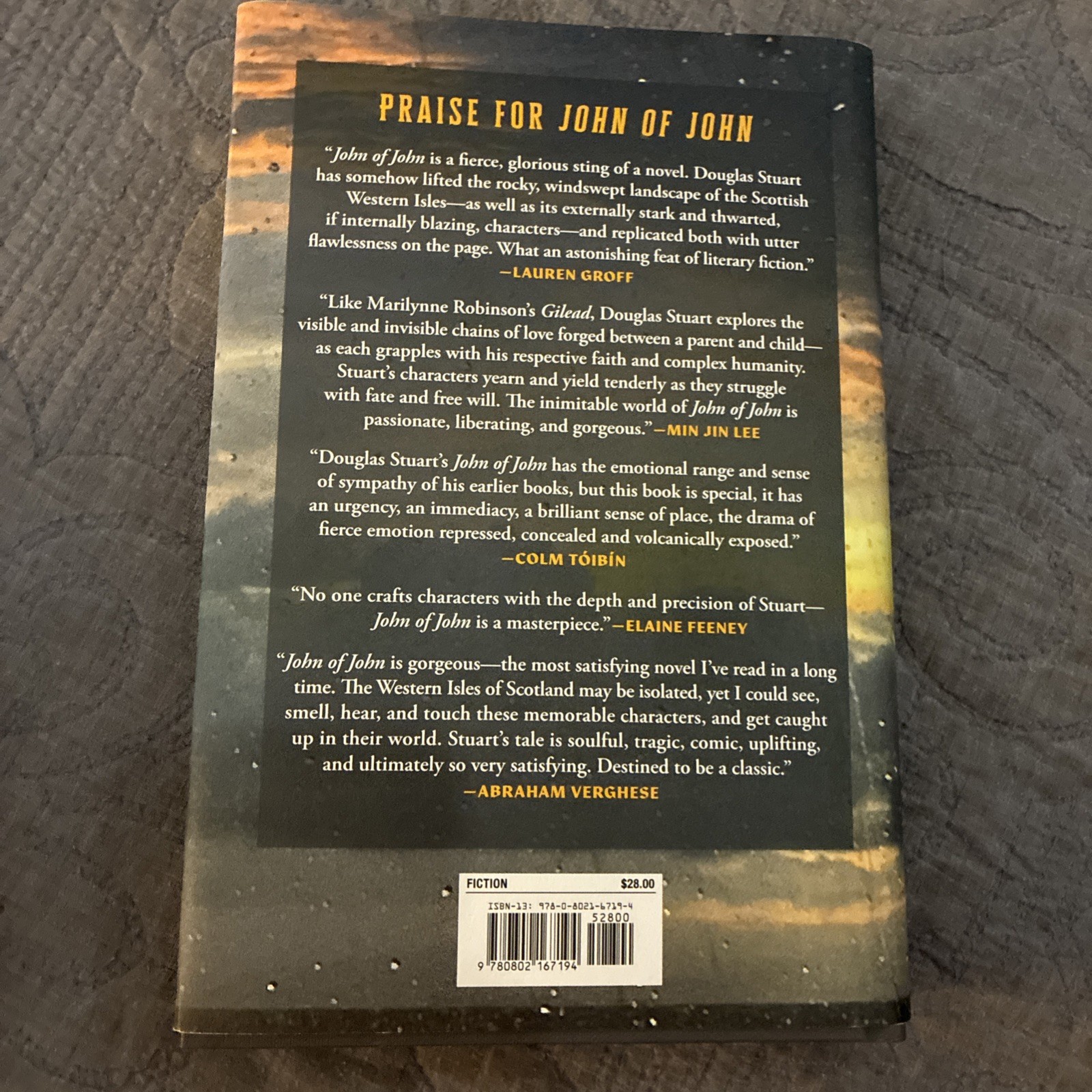 John of John Douglas Stuart Signed First Edition First Printing HC